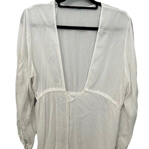 Blue Island White Swim Coverup